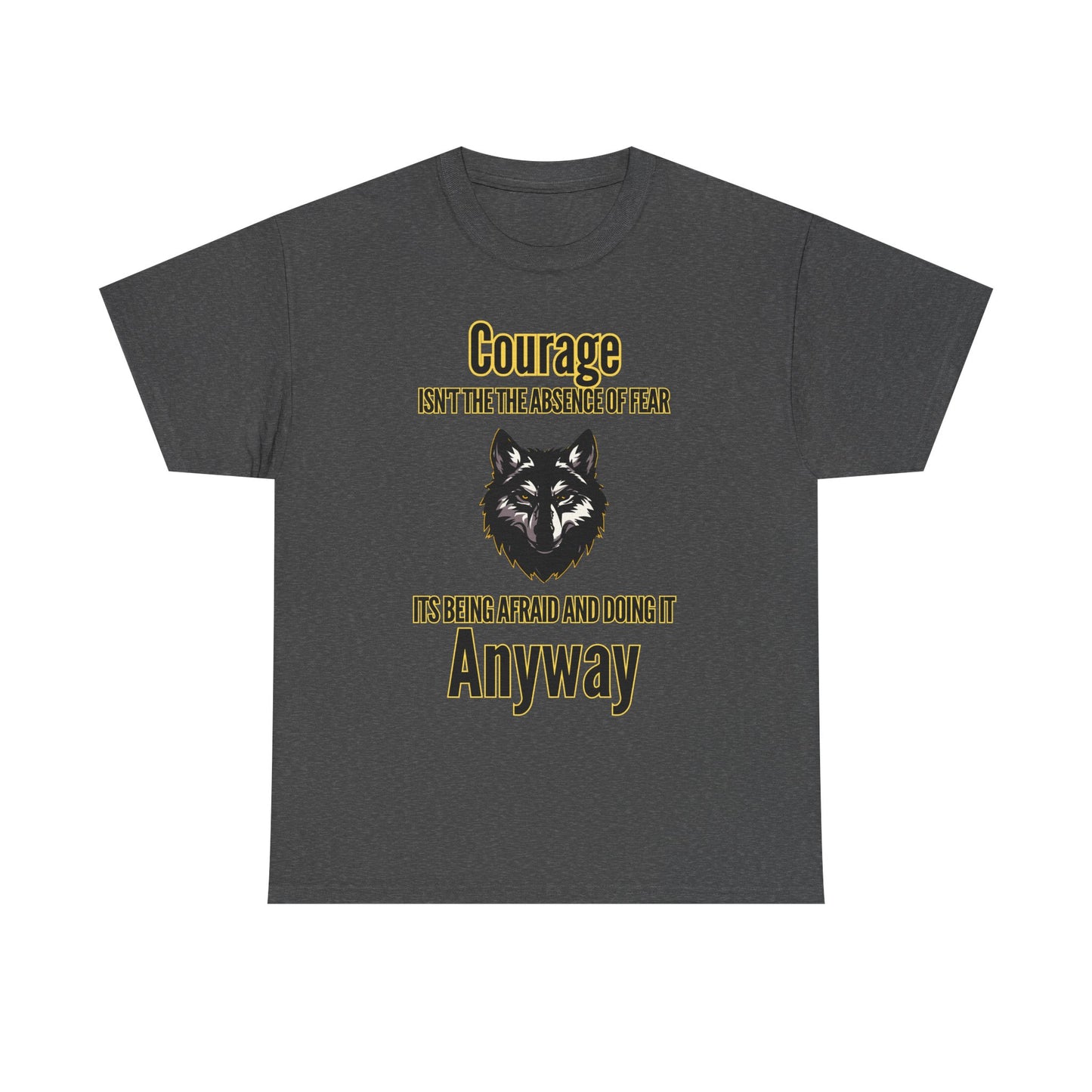 Inspirational Wolf T-Shirt – Strength, Courage & Empowerment Tee for Adults