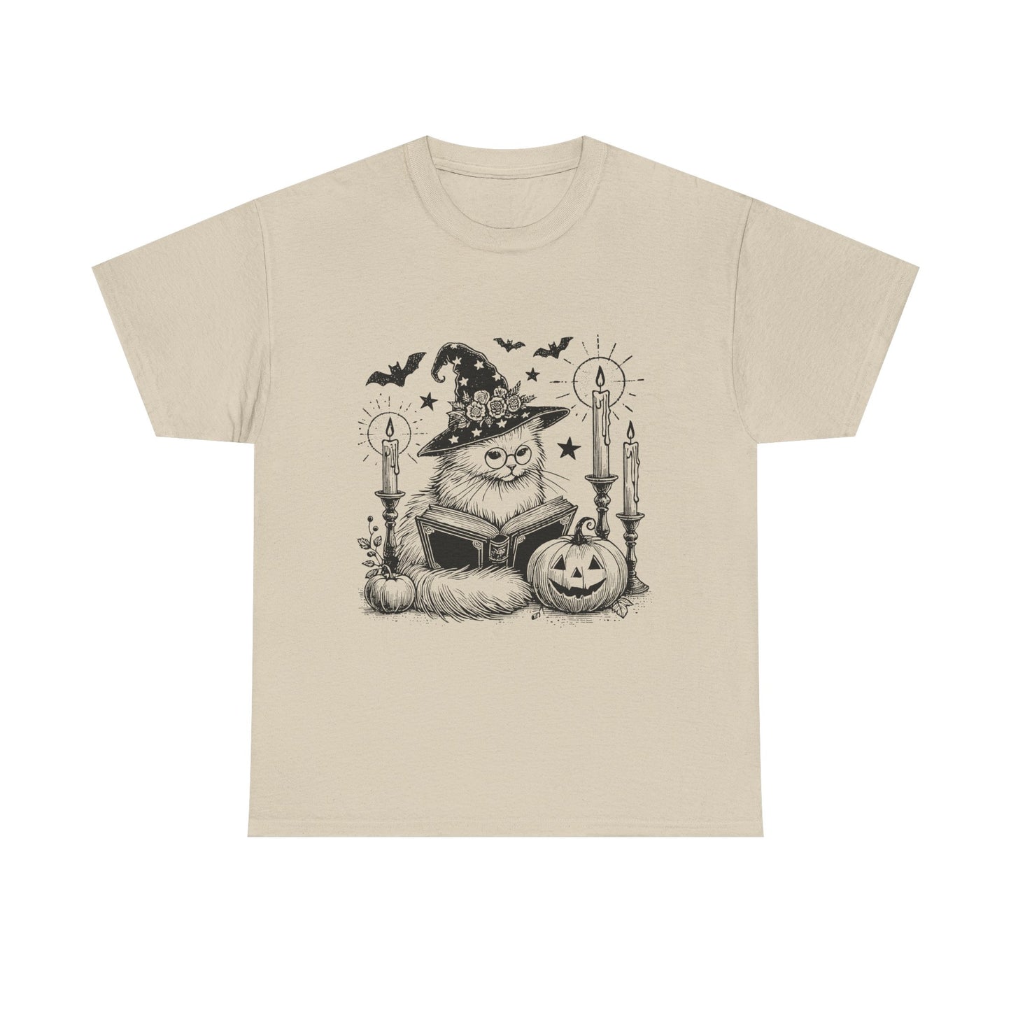 Halloween Cat Witch Tee