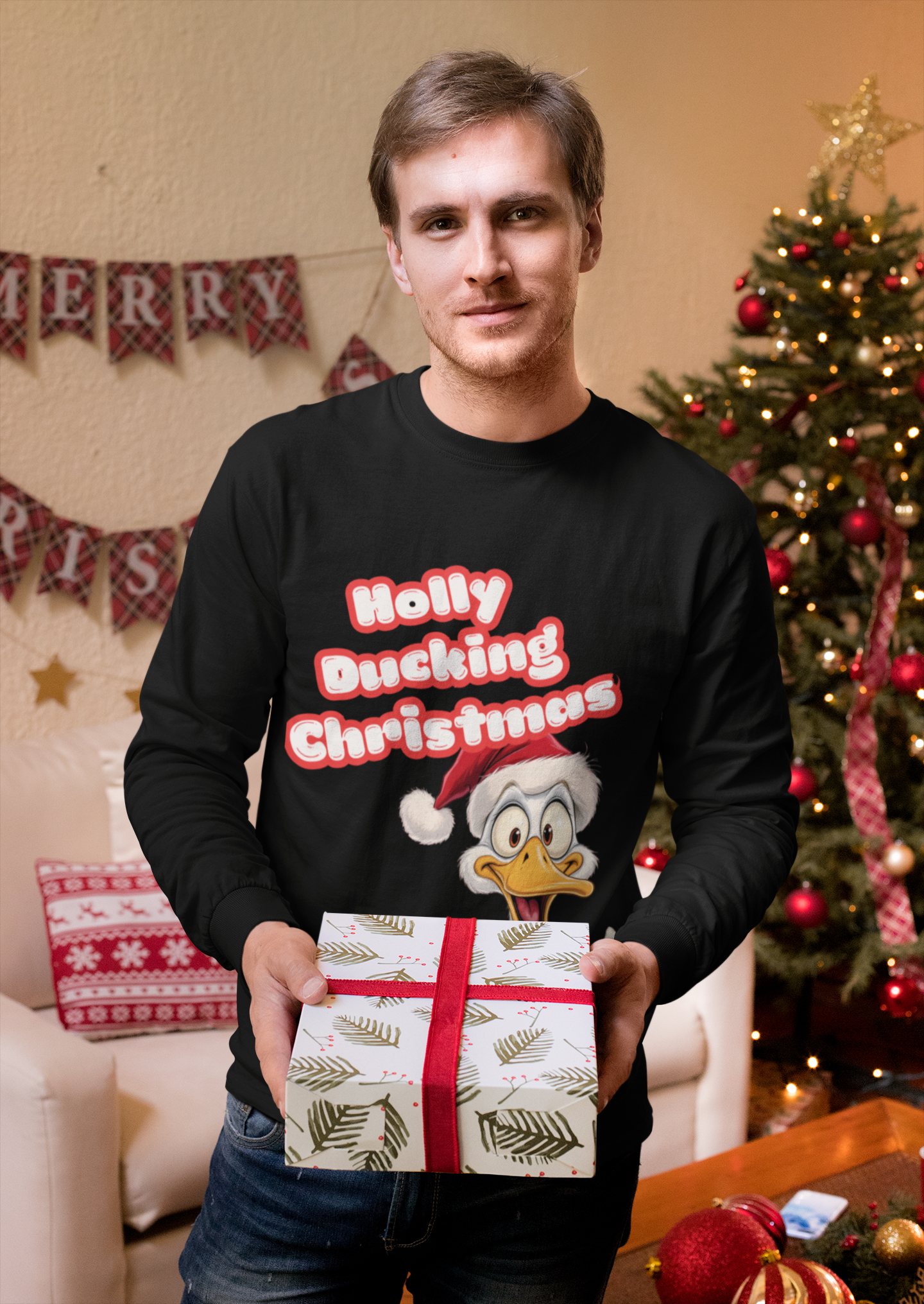 Holly Ducking Christmas Tee