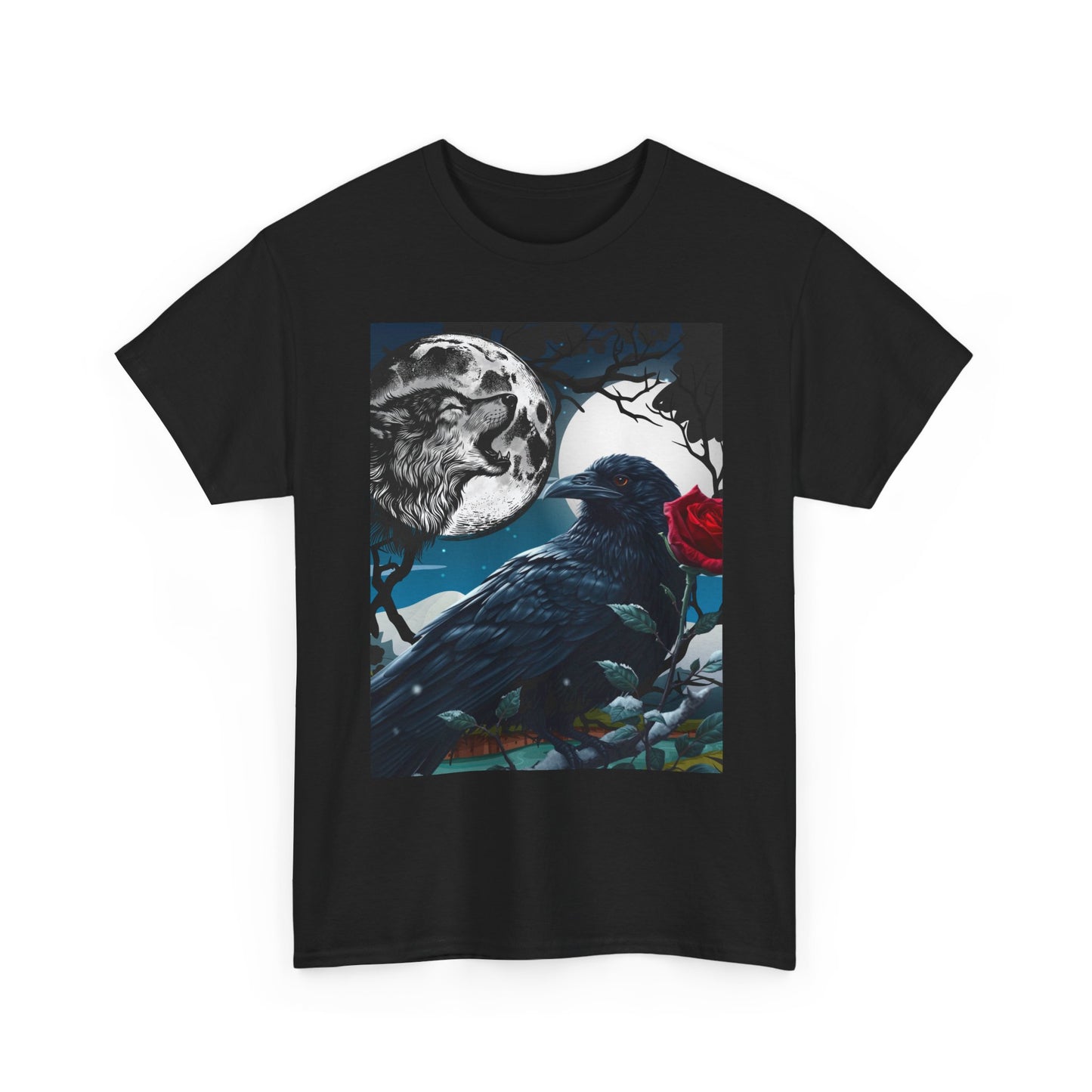 Moonlit Raven Tee - Gothic, Artistic Unisex Shirt