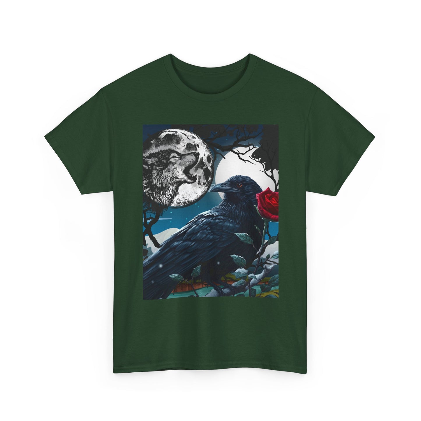 Moonlit Raven Tee - Gothic, Artistic Unisex Shirt