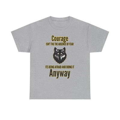 Inspirational Wolf T-Shirt – Strength, Courage & Empowerment Tee for Adults