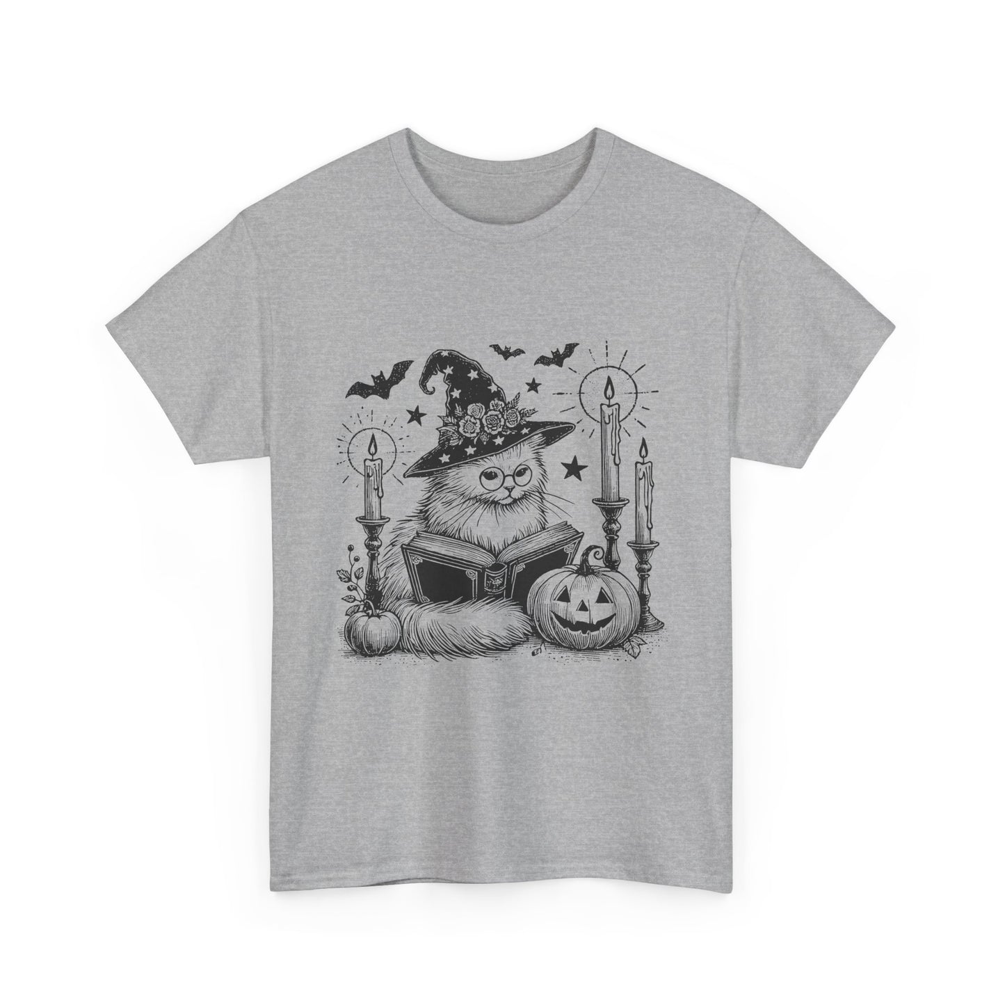 Halloween Cat Witch Tee